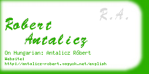 robert antalicz business card