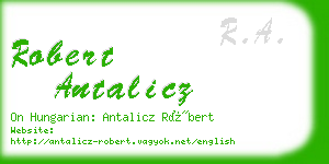 robert antalicz business card